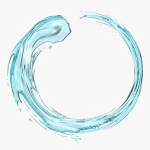 3D Water Circle Splash