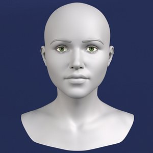 Realistic Female Head 3d Model