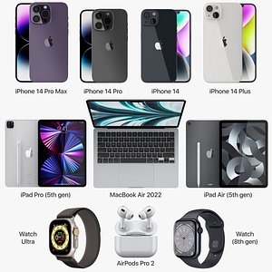 Apple Electronics Collection 2022 v2 ipone 14 pro 3D
