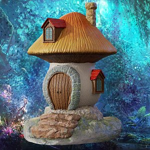 Mushroom Fantasy House 3D model
