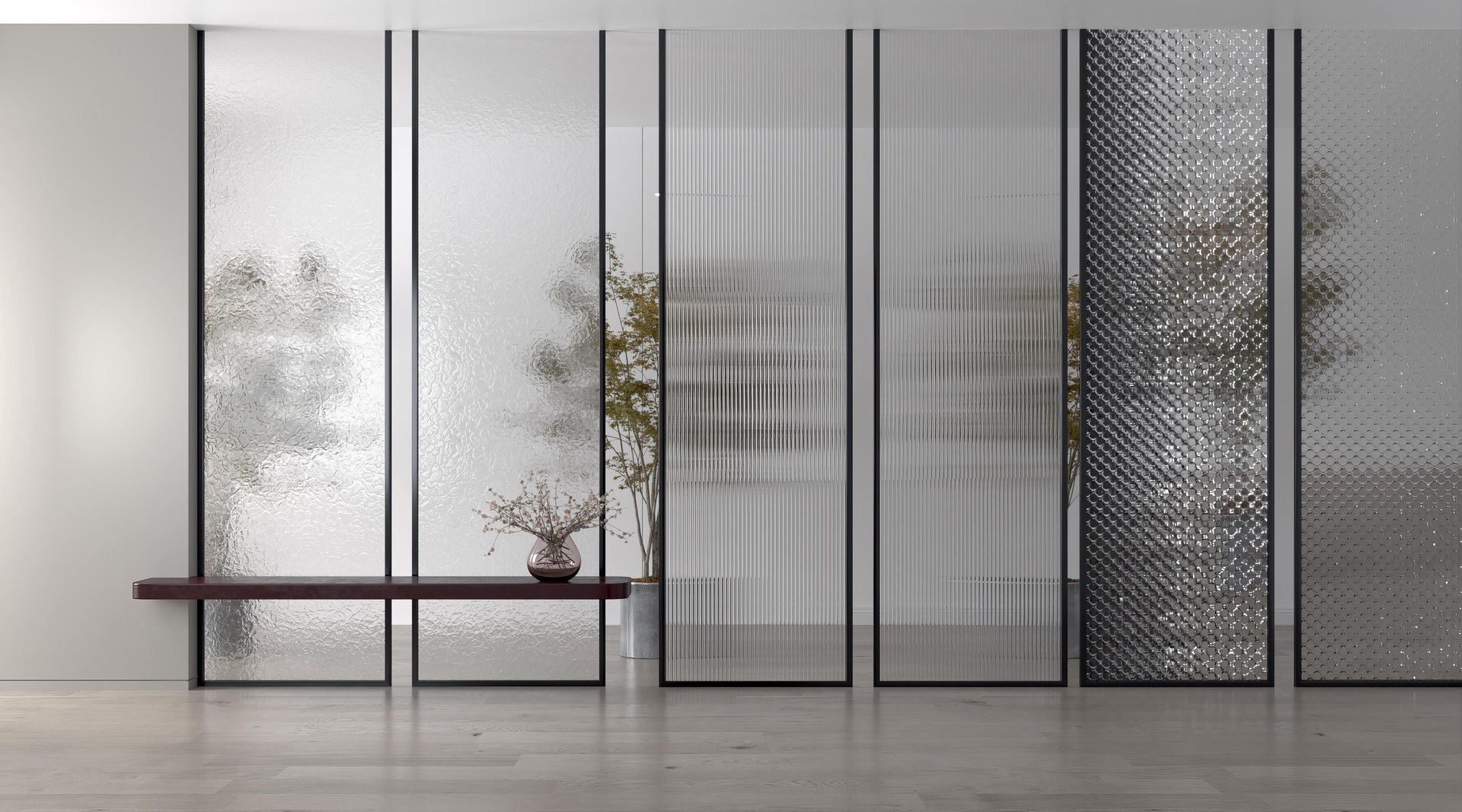 3D Glass Modern Partition - TurboSquid 2104091