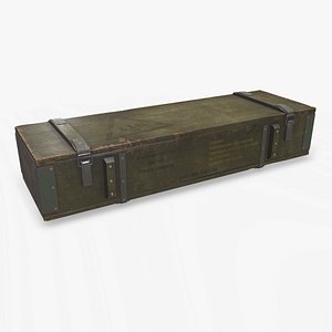 3D Weapon Crate 02 Low-poly PBR model