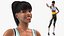Light Skin Fitness Woman Rigged for Cinema 4D