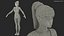 Light Skin Fitness Woman Rigged for Cinema 4D