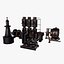Industrial Generators Carbon and Electric Pack 3D model
