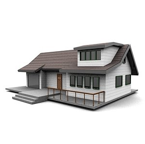 3d c4d american neighborhood house