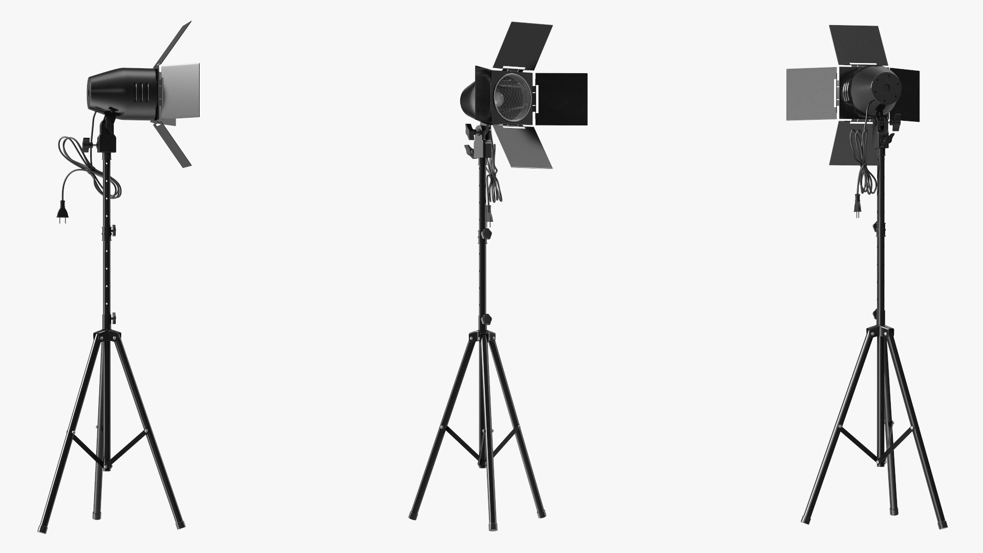 Vintage Studio Spotlight On Tripod Stand 3D Model - TurboSquid 2263665