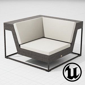 dedon zofa chair ue4 3d model