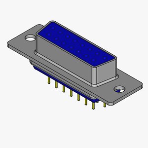 DB15 female connector through hole