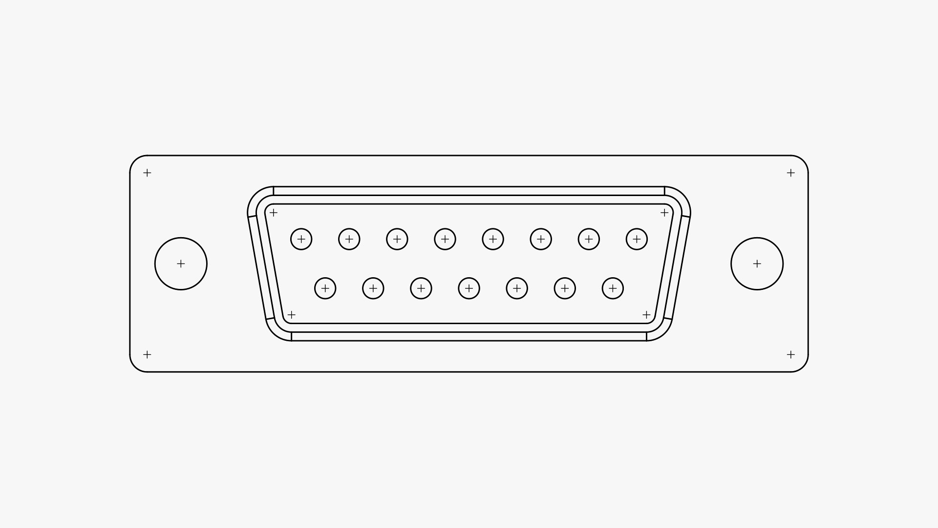 3D Model DB15 Female Connector Through Hole TurboSquid 1986126