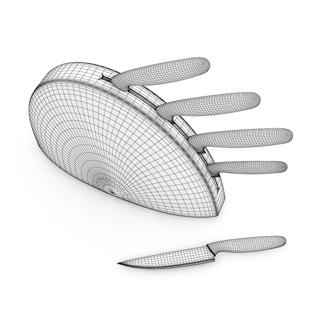 3d Knives Set Model