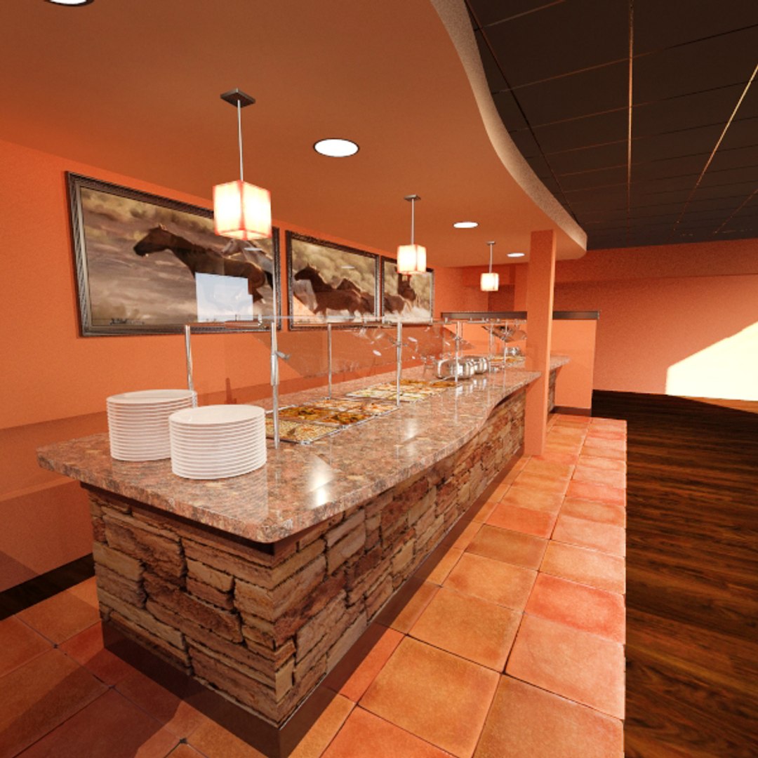 3D Model Restaurant Buffet | 1146964 | TurboSquid