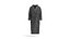Schwarzer Hotel-Bademantel – Hausmantel aus Stoff-Spa-Fleece