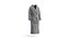 Schwarzer Hotel-Bademantel – Hausmantel aus Stoff-Spa-Fleece