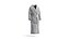 Schwarzer Hotel-Bademantel – Hausmantel aus Stoff-Spa-Fleece
