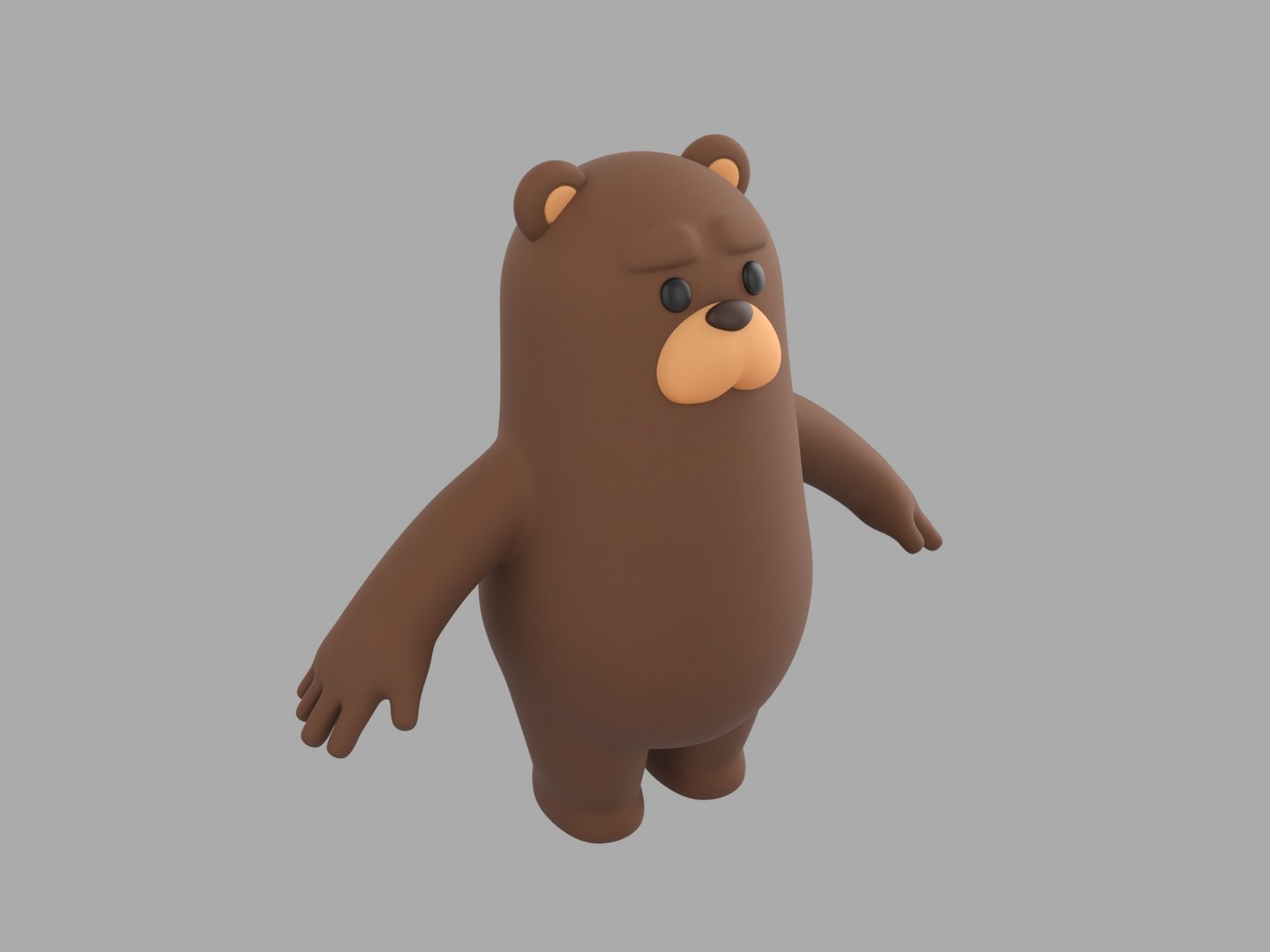 Brown Bear Character 3D model https://p.turbosquid.com/ts-thumb/cJ/xRQDgW/CF/rend_0002/jpg/1619584254/1920x1080/fit_q87/7e4d51e83584f032baea71ea5179a0311651935f/rend_0002.jpg