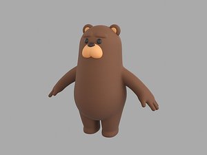 Brown Bear Character 3D model