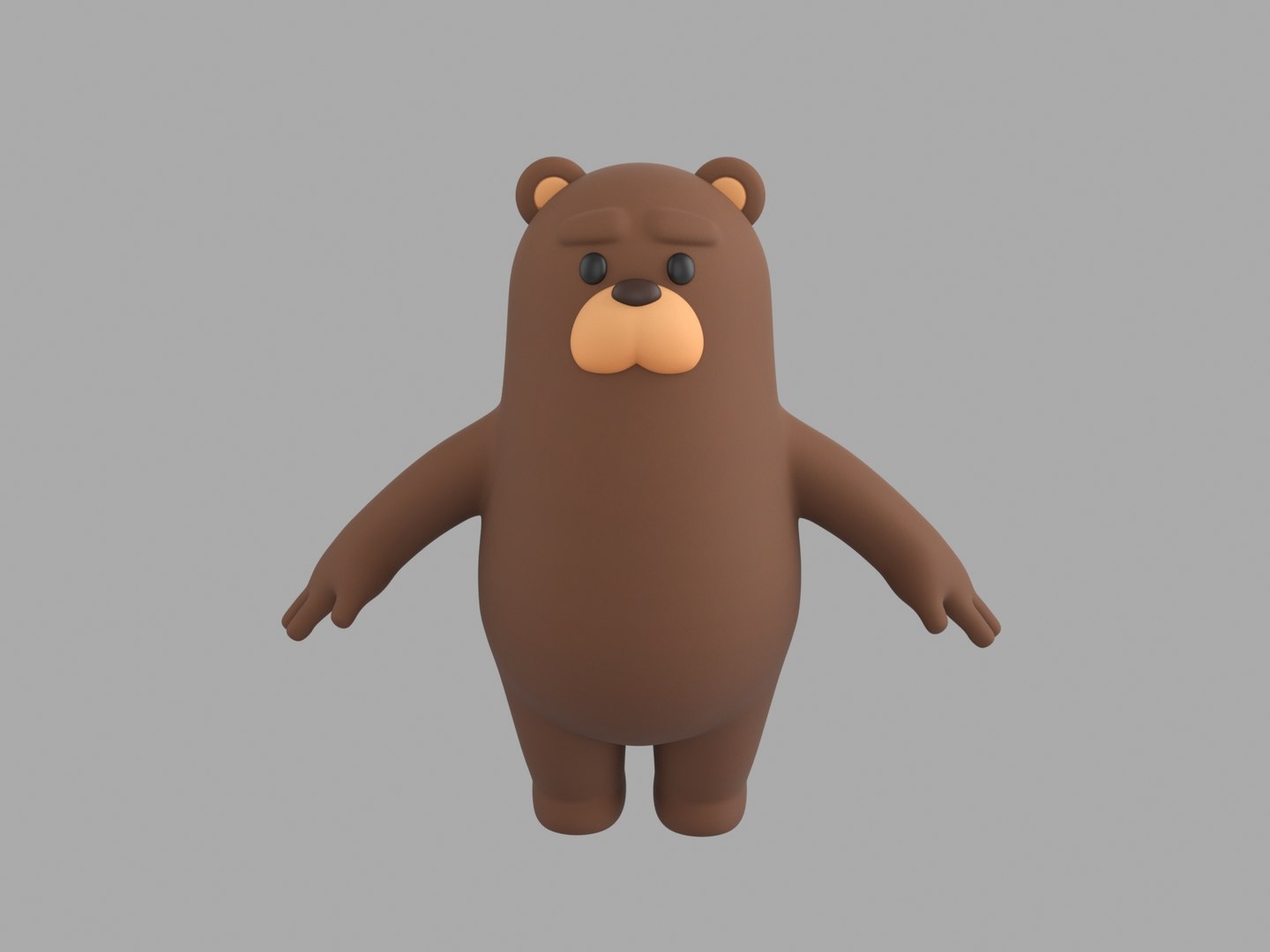 Brown Bear Character 3D model https://p.turbosquid.com/ts-thumb/cJ/xRQDgW/vM/rend_0001/jpg/1619584254/1920x1080/fit_q87/57c97cf02e35dcc3539ed7aae655de22db2f11a8/rend_0001.jpg