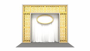 Backdrop cutting ornament