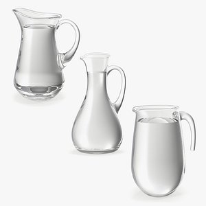 3D Glass Jugs With Water Collection