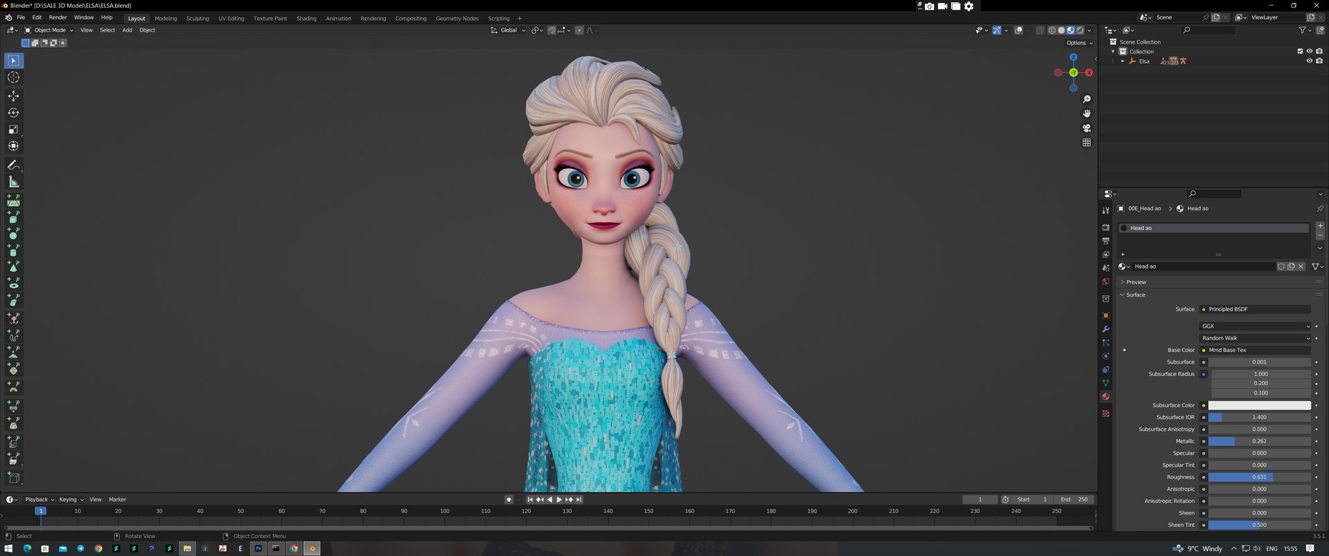 ELSA Rigged Animated 3D - TurboSquid 2422149