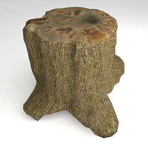 tree stump 2 3d model