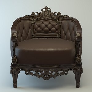 3d model of classic armchair