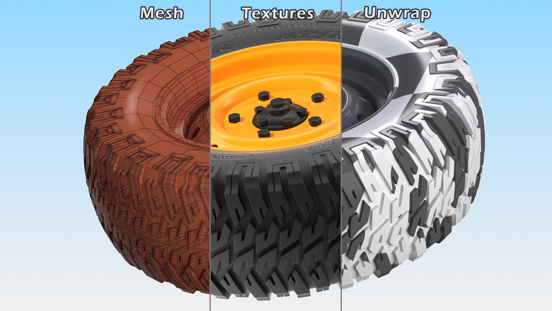 Goodyear Wrangler Mud Terrain Tyre 3D - TurboSquid 1766380