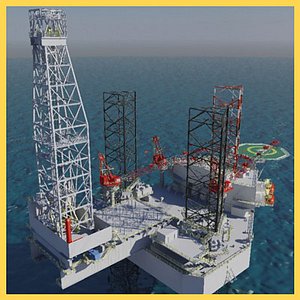 3d jack-up oil rig