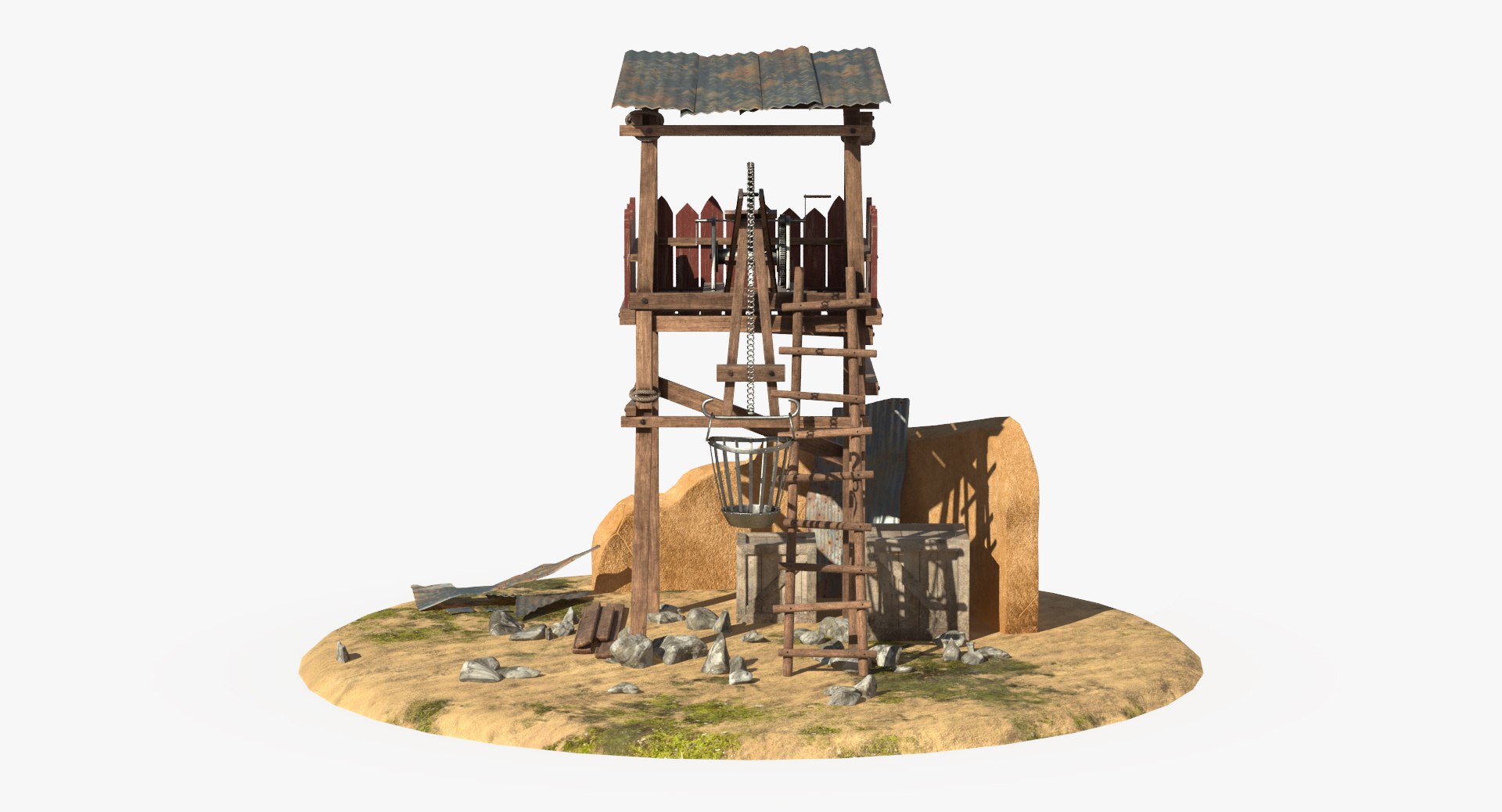 Settlement cartoon 3D model - TurboSquid 1210164