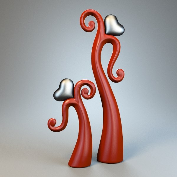 3d dancing heart model