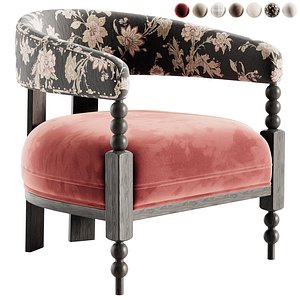 3D Contemporary Retro Armchair