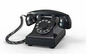 3D model retro phone