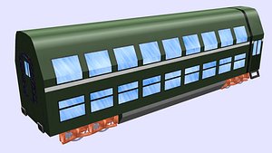 3D doubledecker rail wagon dbg12 model