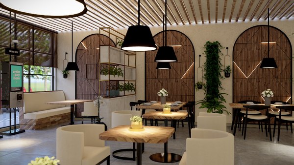 modelo 3d Interior del restaurante - TurboSquid 2132941