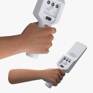 Portable Security Metal Scanner in Hand White 3D