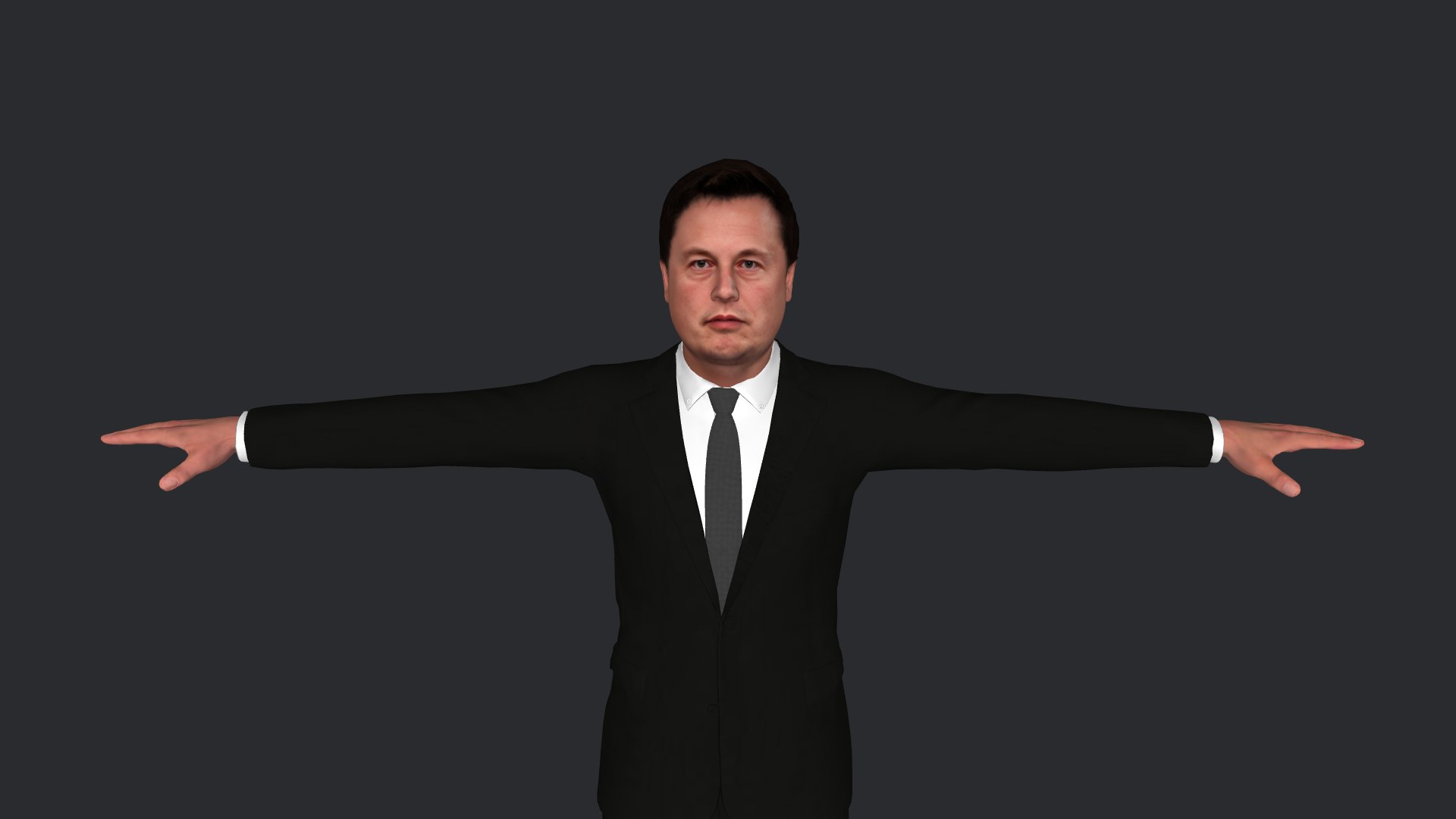 3D Elon Musk Hyper Realistic Full Body Fully Rigged 3D Character ...