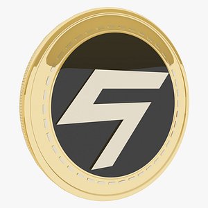 3D Graphcoin Cryptocurrency Gold Coin