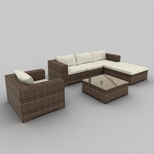 Rattan Seat Set 08
