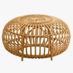 Pouf en rotin OTTOMAN de Sika Design
