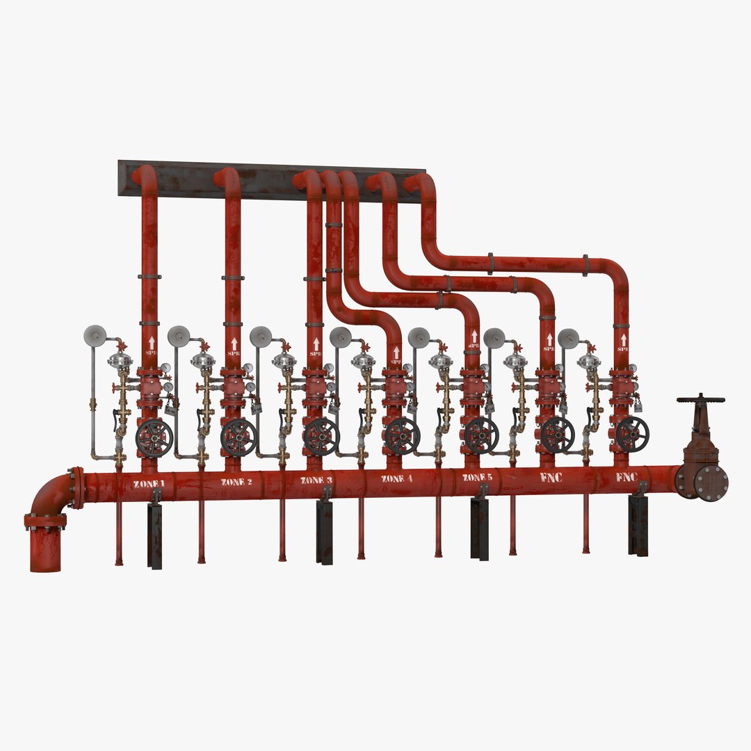 Industrial Pipes 3 3D Model 3D model preview