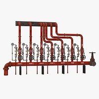 Industrial Pipes 3 3D Model