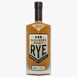 3D rye whiskey bottle model
