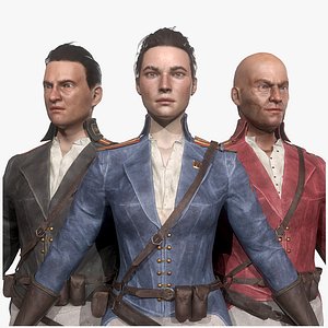 3D Fictional Historical Soldiers - Game Ready model