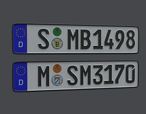 License Plate Germany EU