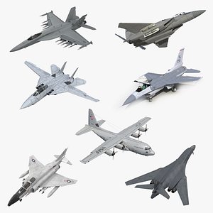 Rigged US Military Airplanes Collection 2