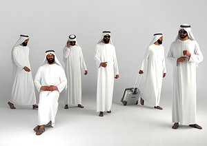 Traditional arab man from dubai posed