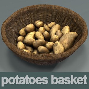 3D basket potatoes model
