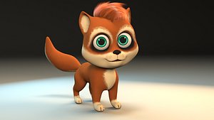 cartoon little fox