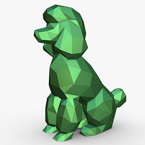 3D Poodle dog